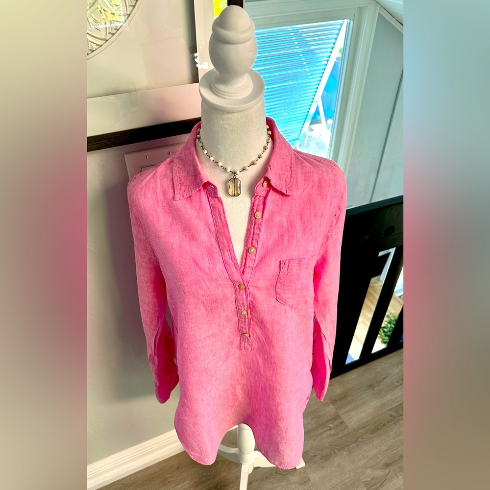 🩷 Lilly Pulitzer Linen Tunic Length Top